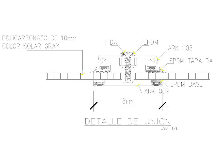 Union section plan detail dwg file - Cadbull