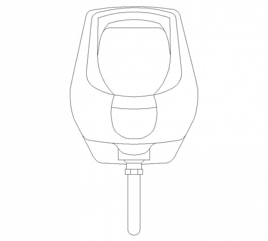 Urinal design with its elevation for sanitary block dwg file Cadbull