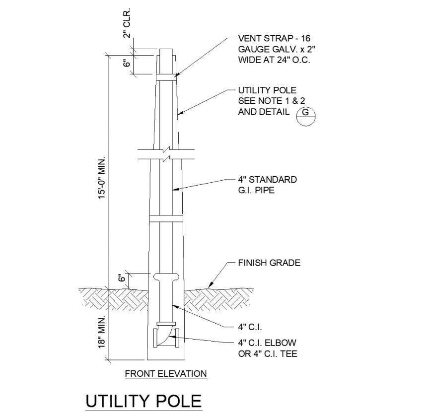 electrical pole cad block free download