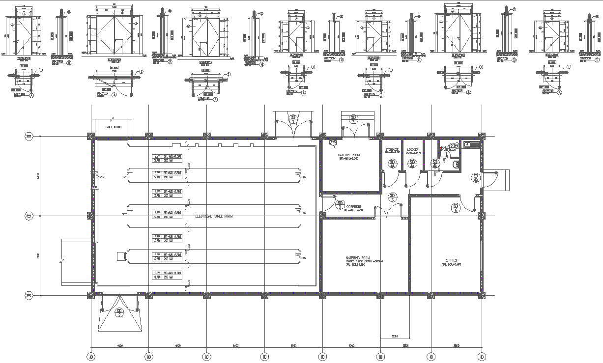 various sizes of Steel door sectional details given in this Drawing ...