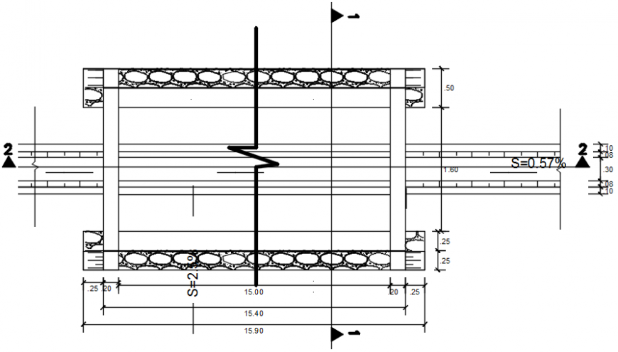 Vehicular footbridge plan cad file - Cadbull