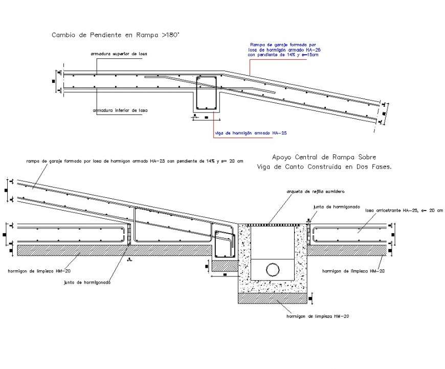 Vehicular ramp detail 2d drawings layout AutoCAD file - Cadbull