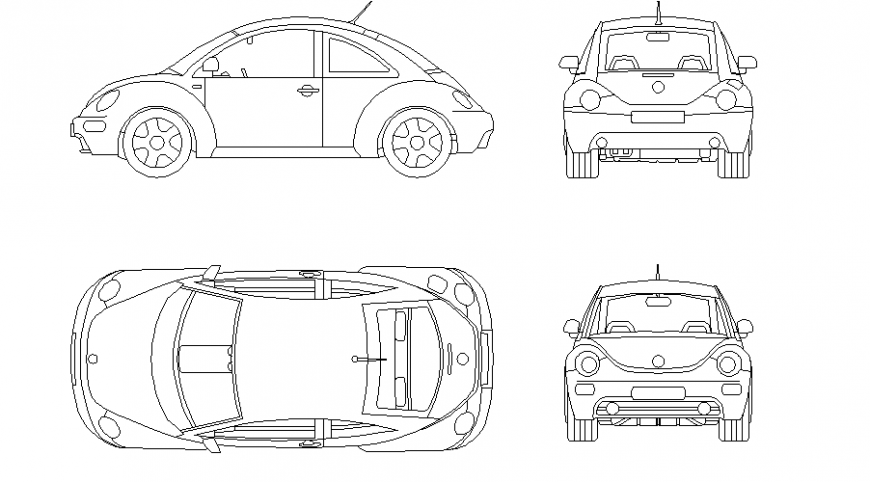 Чертеж автомобиля dwg