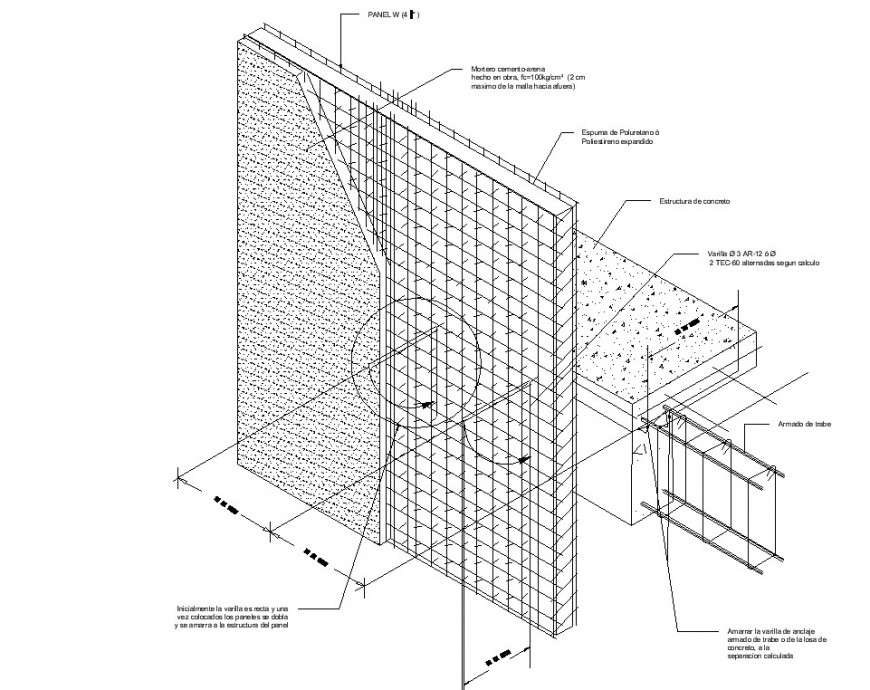 Wall detail in dwg AutoCAD file - Cadbull