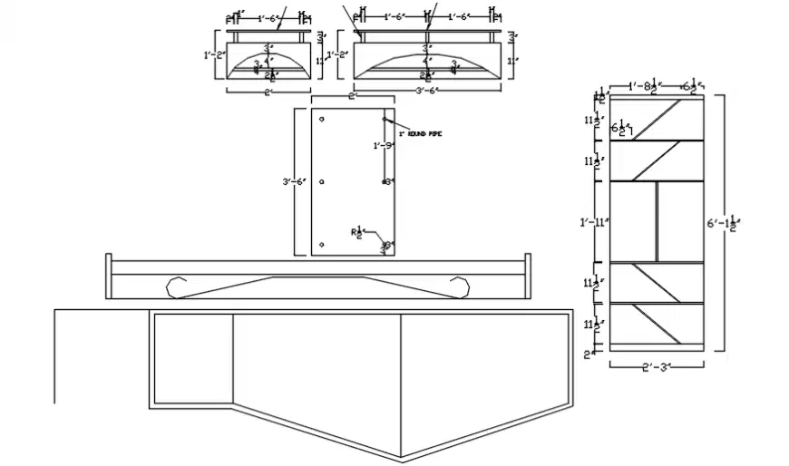 Wardrobe handle design file - Cadbull