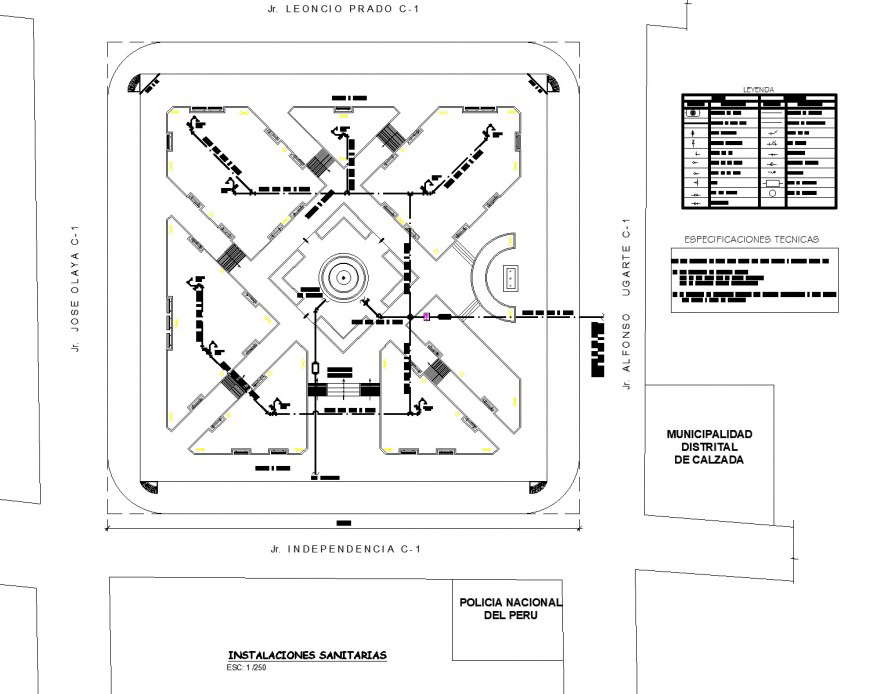 Water plumbing pipe line layout file - Cadbull