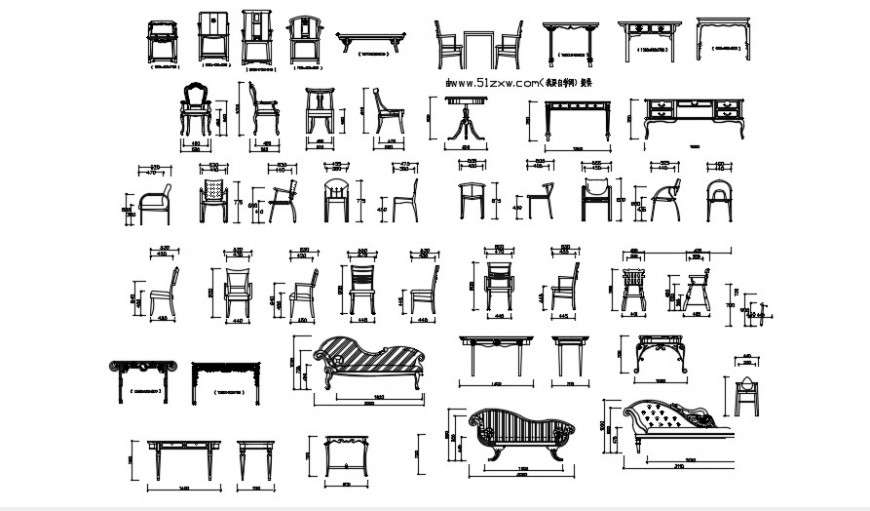 Wooden and common chair elevation blocks drawing details dwg file - Cadbull