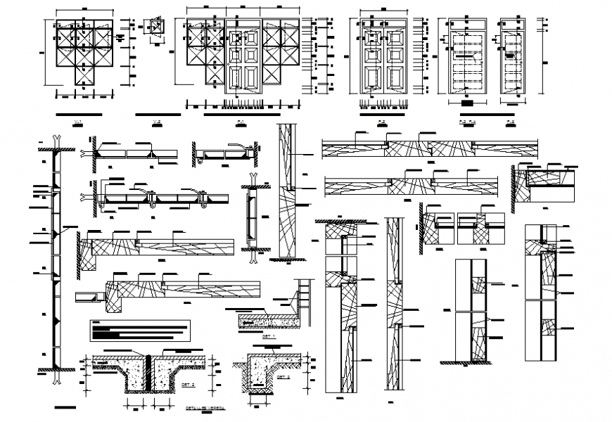 Wooden framing sectional detailing file - Cadbull