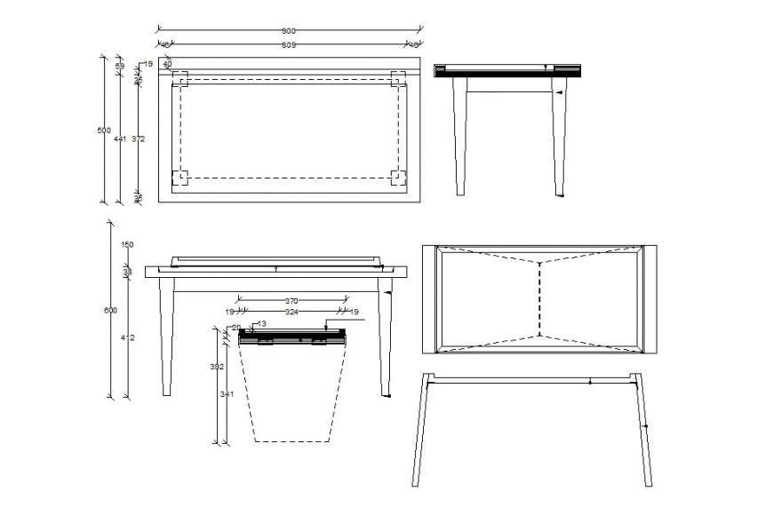 Drawing Table Cad Block