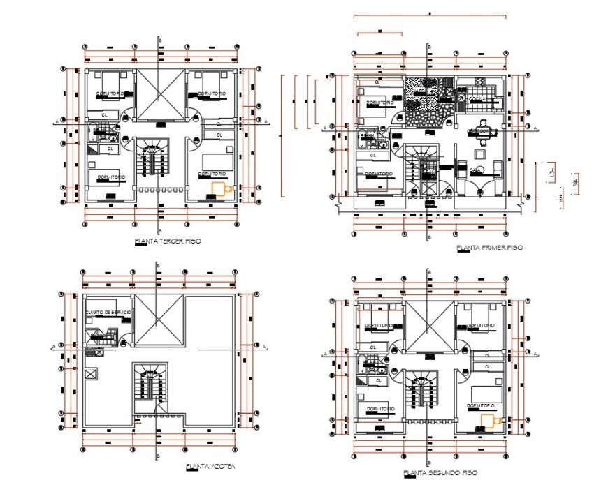 Working House Plan Dwg File - Cadbull